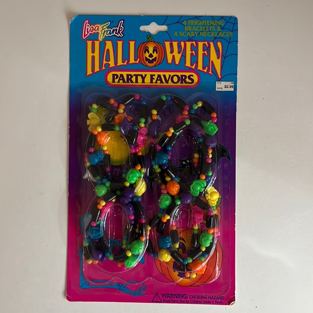 VTG Rare Lisa Frank Multicolor Halloween Bracelet Necklace Party Favors